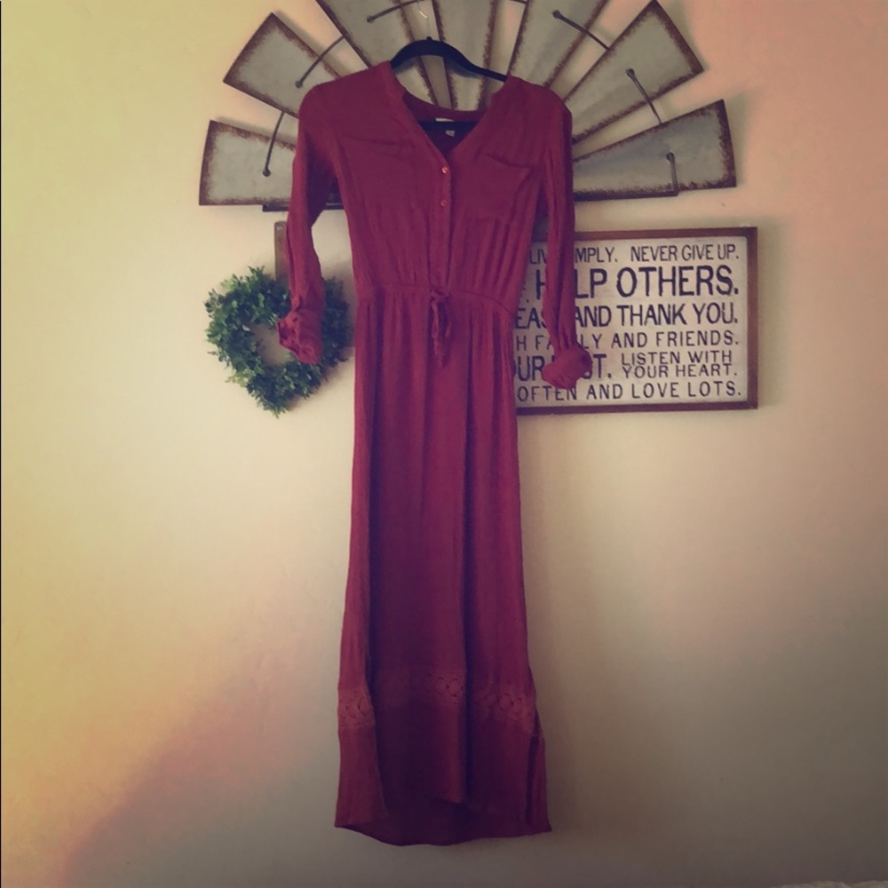 Maroon DownEast Dress